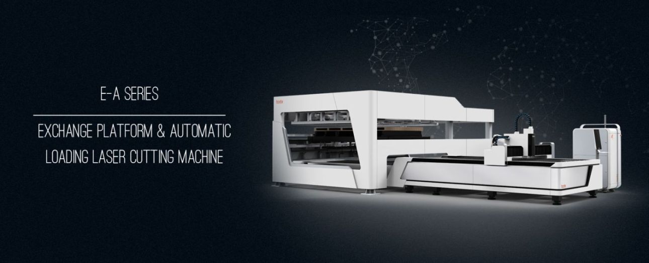 AUTOMATICKÝ VLÁKNOVÝ REZACÍ LASER S VÝMENNÝMI STOLMI E-A